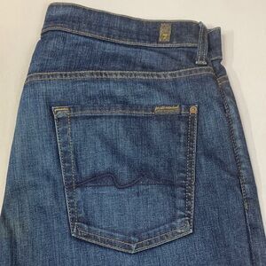7 For All Mankind Dark Blue Straight Leg Carsen Jeans 36x30 GUC Men’s